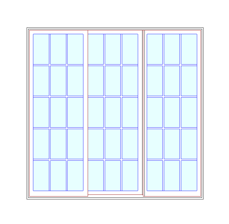 MARVIN Elevate CN 7670 3 Panel Sliding Patio Door 88.5" X 86" Ultrex Fiberglass Exterior Wood Interior Clear Tempered Glass Low-E2 With Argon Grilles/Screen Optional