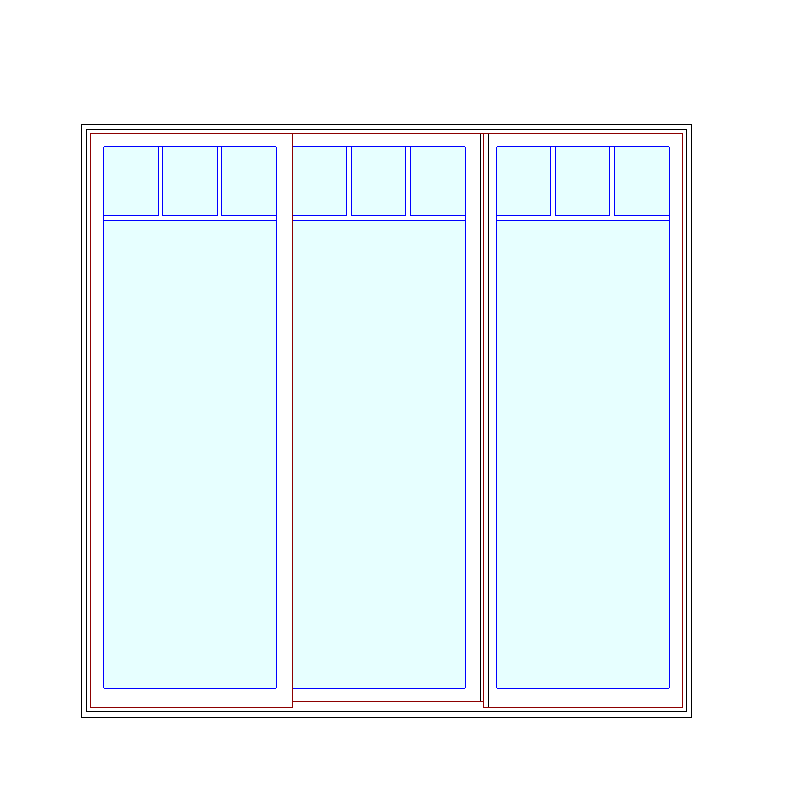 MARVIN Elevate CN 7670 3 Panel Sliding Patio Door 88.5" X 86" Ultrex Fiberglass Exterior Wood Interior Clear Tempered Glass Low-E2 With Argon Grilles/Screen Optional