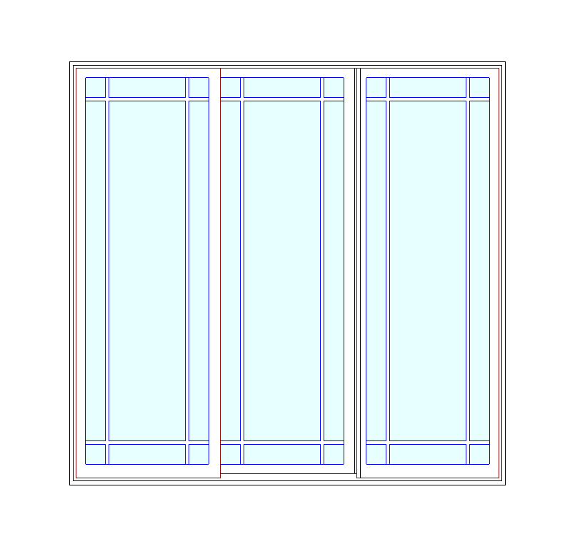 MARVIN Elevate CN 7670 3 Panel Sliding Patio Door 88.5" X 86" Ultrex Fiberglass Exterior Wood Interior Clear Tempered Glass Low-E2 With Argon Grilles/Screen Optional