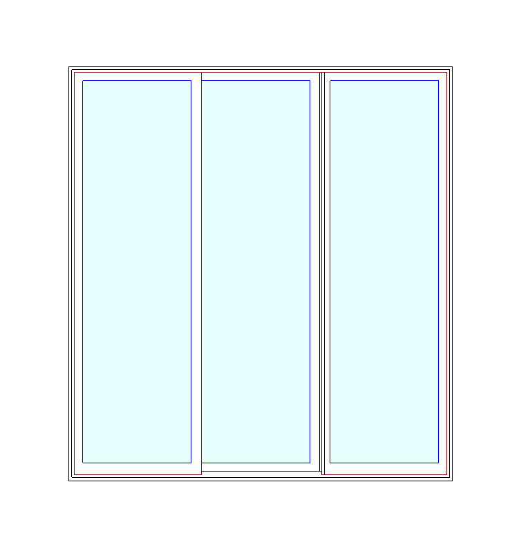 MARVIN Elevate CN 7680 3 Panel Sliding Patio Door 88.5" X 95.5" Ultrex Fiberglass Exterior Wood Interior Clear Tempered Glass Low-E2 With Argon Grilles/Screen Optional