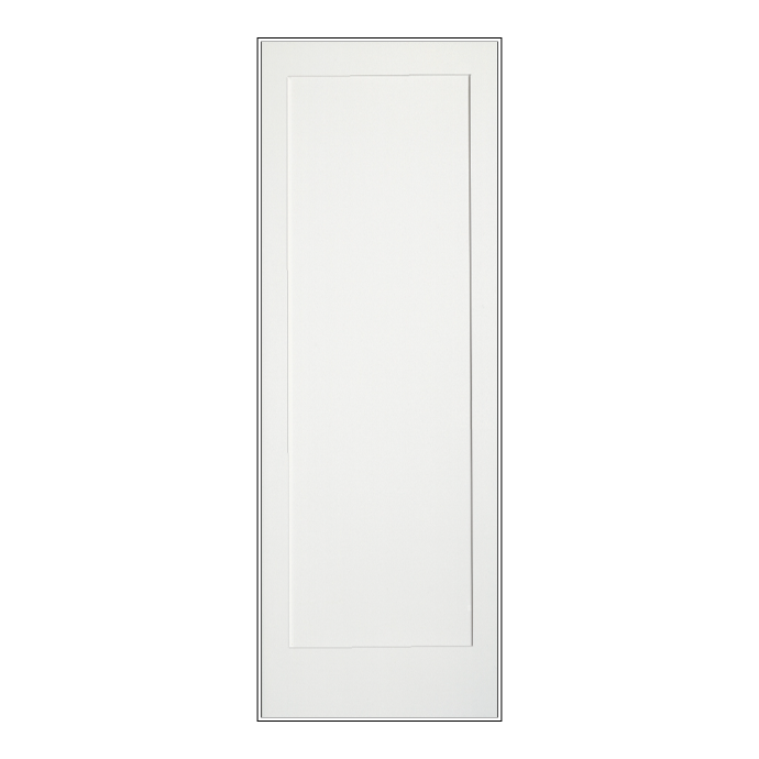 REEB 7'0 X 1-3/8 Or 1-3/4 1 Panel Primed Flat Shaker Sticking Interior Door PR8720