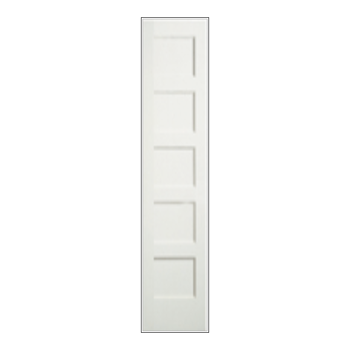 REEB 7'0 X 1-3/8 5 Panel Equal Primed Flat Shaker Sticking Interior Door PR8755
