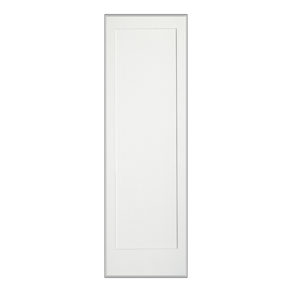 REEB 8'0 X 1-3/8 Or 1-3/4 1 Panel Primed Flat Shaker Sticking Interior Door PR8720
