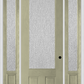 MMI 3/4 Lite 2 Panel 3'0" X 8'0" Fiberglass Oak Textured/Privacy Glass Exterior Prehung Door With 2 3/4 Lite 14 Inches Sidelights 759
