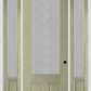 MMI 3/4 Lite 2 Panel 3'0" X 8'0" Fiberglass Oak Textured/Privacy Glass Exterior Prehung Door With 2 3/4 Lite 14 Inches Sidelights 759