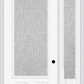 MMI 3/4 Lite 2 Panel 3'0" X 8'0" Fiberglass Smooth Textured/Privacy Glass Exterior Prehung Door With 1 3/4 Lite 14 Inches Sidelight 607