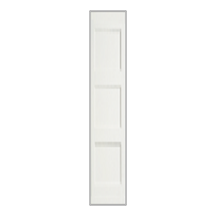 REEB 8'0 X 1-3/8 Or 1-3/4 3 Panel Equal Primed Flat Shaker Sticking Interior Door PR8730