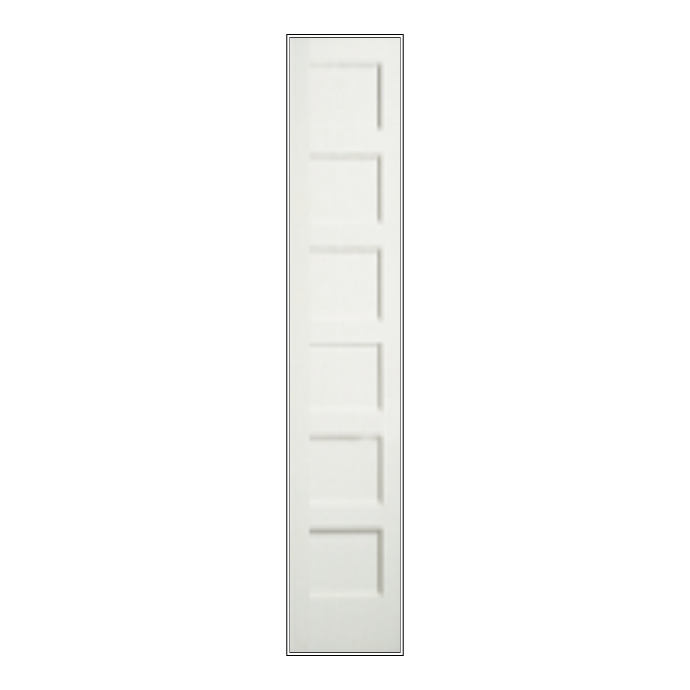 REEB 8'0 X 1-3/8 6 Panel Equal Primed Flat Ovolo Sticking Interior Door PR8055