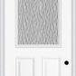 MMI 1/2 Lite 2 Panel 3'0" X 8'0" Fiberglass Smooth Textured/Privacy Glass Finger Jointed Primed Exterior Prehung Door 906
