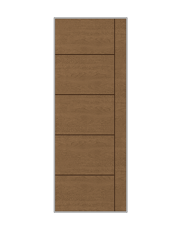 THERMATRU 6'8" Or 8'0" Classic Craft Walnut Flush Exterior Prehung Door CCW904L/CCW904R/CCW8904L/CCW8904R