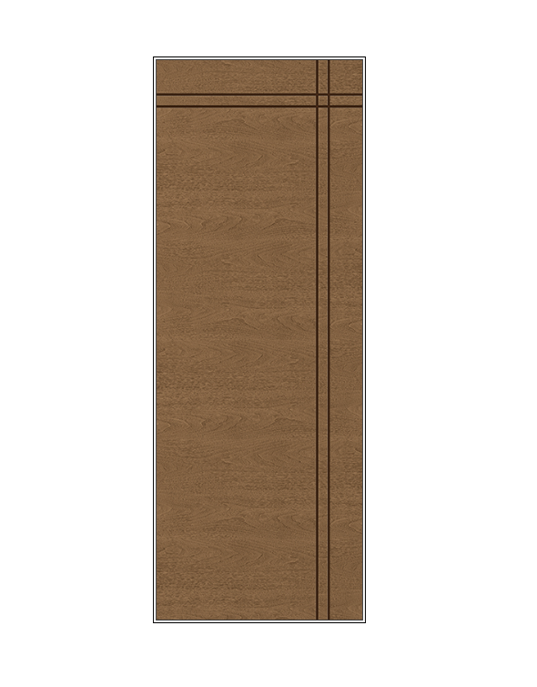 THERMATRU 6'8" Or 8'0" Classic Craft Walnut Flush Exterior Prehung Door CCW900L/CCW900R/CCW8900L/CCW8900R