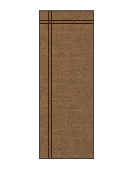 THERMATRU 6'8" Or 8'0" Classic Craft Walnut Flush Exterior Prehung Door CCW900L/CCW900R/CCW8900L/CCW8900R