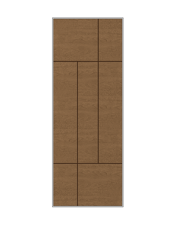 THERMATRU 6'8" Or 8'0" Classic Craft Walnut Flush Exterior Prehung Door CCW906L/CCW906R/CCW8906L/CCW8906R