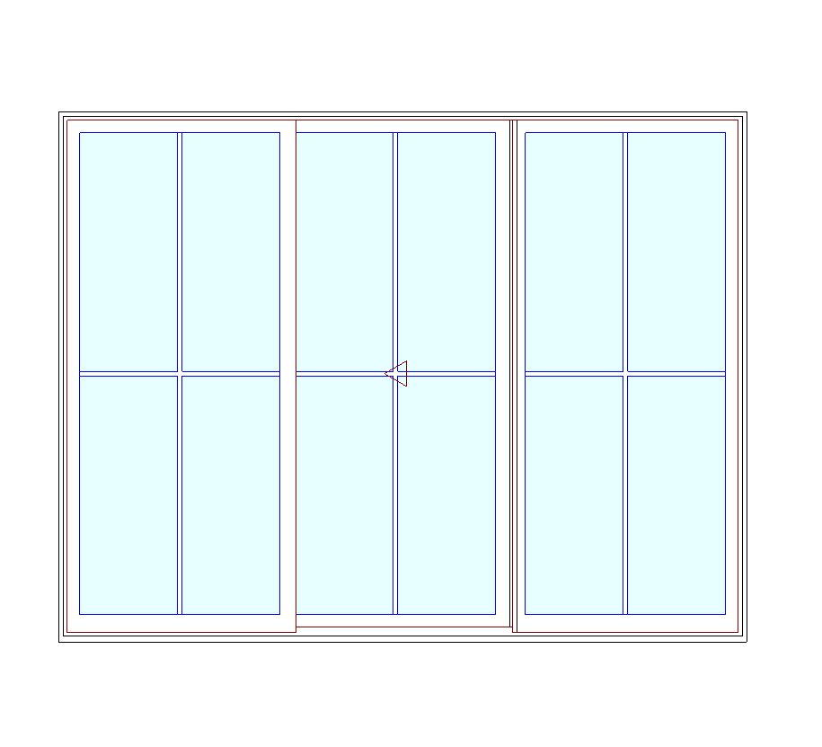 MARVIN Elevate CN 9068 3 Panel Sliding Patio Door 106.5" X 82" Ultrex Fiberglass Exterior Wood Interior Clear Tempered Glass Low-E2 With Argon Grilles/Screen Optional