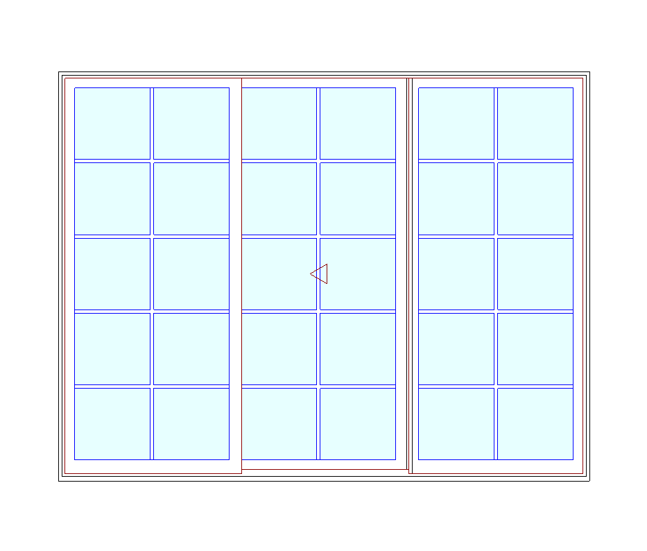 MARVIN Elevate CN 9068 3 Panel Sliding Patio Door 106.5" X 82" Ultrex Fiberglass Exterior Wood Interior Clear Tempered Glass Low-E2 With Argon Grilles/Screen Optional