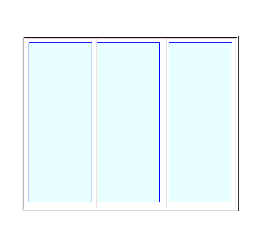 MARVIN Elevate CN 9070 3 Panel Sliding Patio Door 106.5" X 86" Ultrex Fiberglass Exterior Wood Interior Clear Tempered Glass Low-E2 With Argon Grilles/Screen Optional