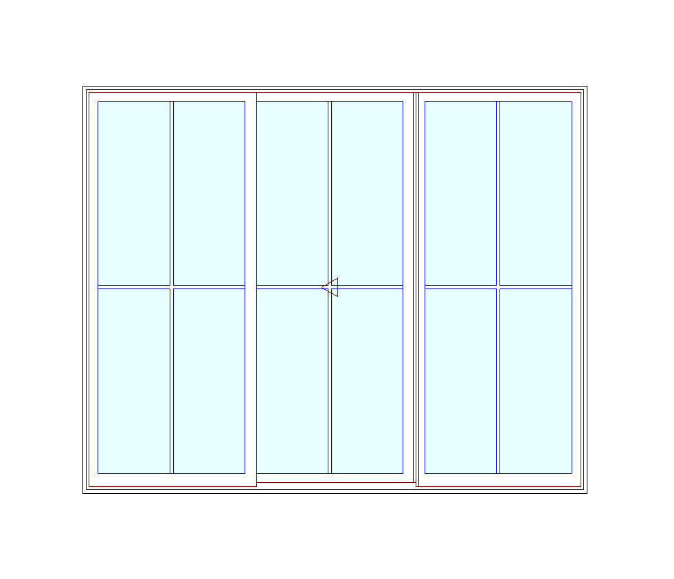MARVIN Elevate CN 9070 3 Panel Sliding Patio Door 106.5" X 86" Ultrex Fiberglass Exterior Wood Interior Clear Tempered Glass Low-E2 With Argon Grilles/Screen Optional