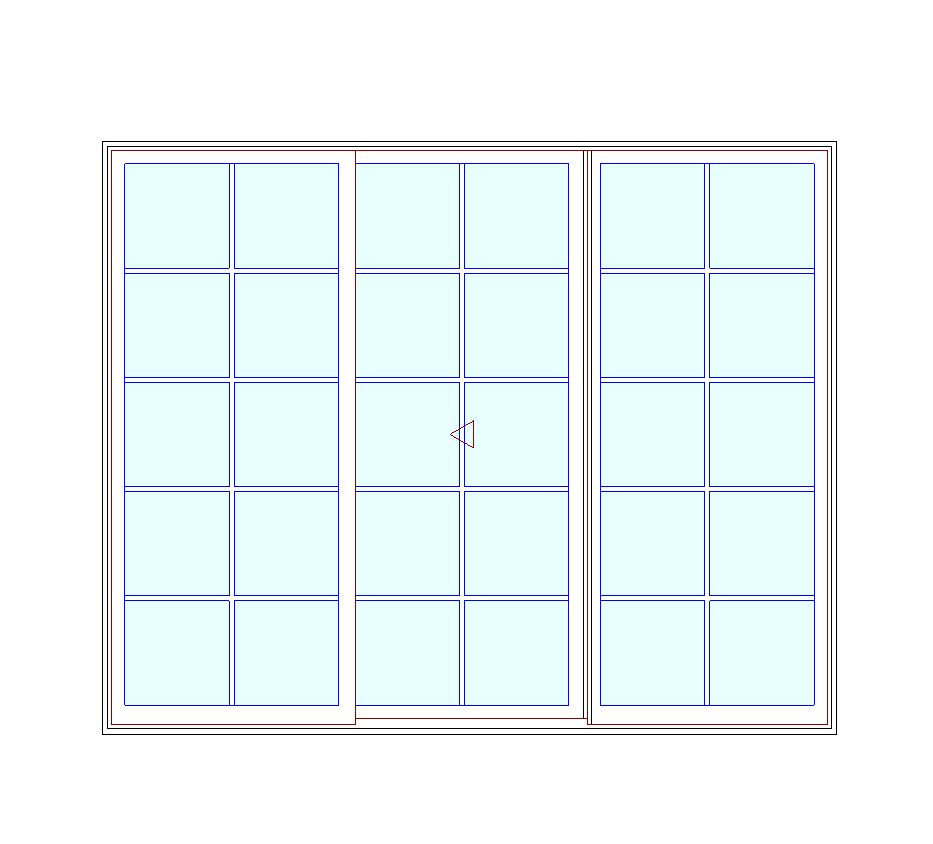 MARVIN Elevate CN 9070 3 Panel Sliding Patio Door 106.5" X 86" Ultrex Fiberglass Exterior Wood Interior Clear Tempered Glass Low-E2 With Argon Grilles/Screen Optional