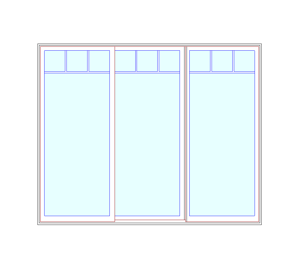 MARVIN Elevate CN 9070 3 Panel Sliding Patio Door 106.5" X 86" Ultrex Fiberglass Exterior Wood Interior Clear Tempered Glass Low-E2 With Argon Grilles/Screen Optional