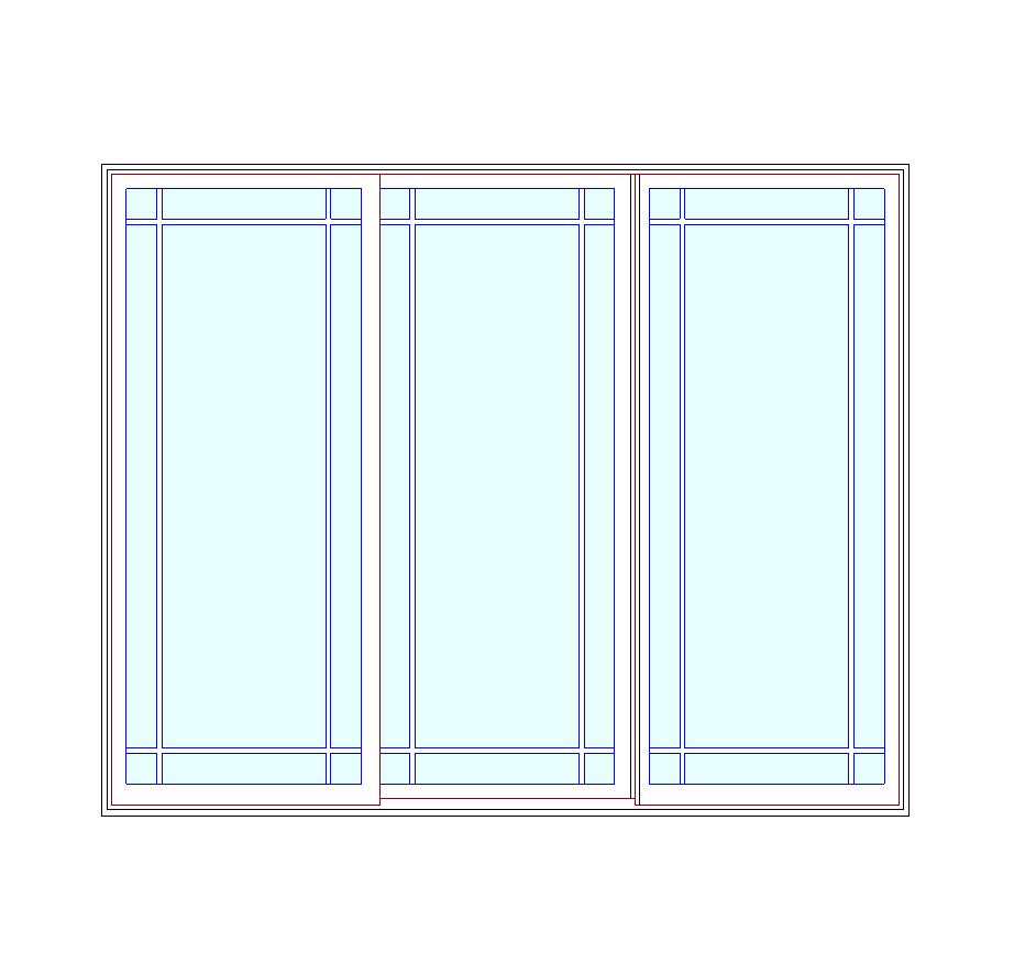 MARVIN Elevate CN 9070 3 Panel Sliding Patio Door 106.5" X 86" Ultrex Fiberglass Exterior Wood Interior Clear Tempered Glass Low-E2 With Argon Grilles/Screen Optional