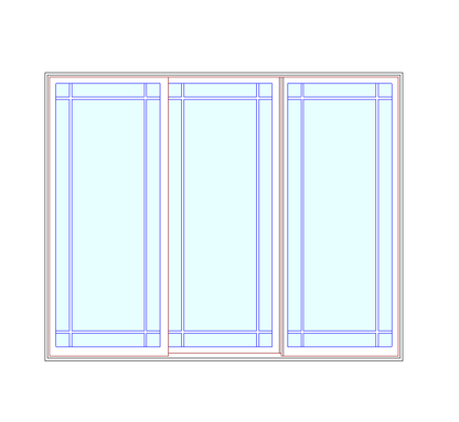 MARVIN Elevate 9'0" X 7'0" Wood Interior Ultrex Fiberglass Exterior Sliding Clear Tempered Low-E2 With Argon Glass 3 Panel Patio Door Grilles/Screen Options