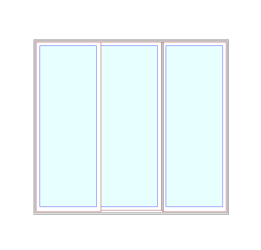 MARVIN Elevate CN 9080 3 Panel Sliding Patio Door 106.5" X 95.5" Ultrex Fiberglass Exterior Wood Interior Clear Tempered Glass Low-E2 With Argon Grilles/Screen Optional