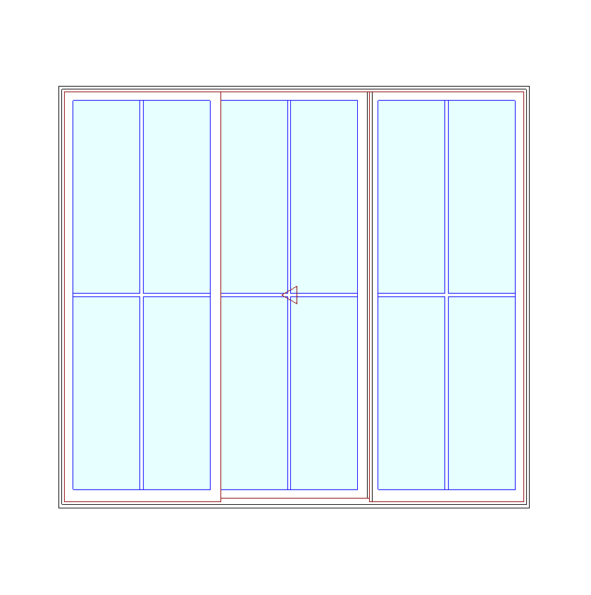 MARVIN Elevate CN 9080 3 Panel Sliding Patio Door 106.5" X 95.5" Ultrex Fiberglass Exterior Wood Interior Clear Tempered Glass Low-E2 With Argon Grilles/Screen Optional