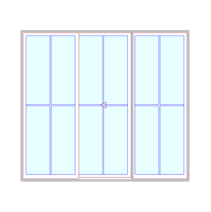 MARVIN Elevate 9'0" X 8'0" Wood Interior Ultrex Fiberglass Exterior Sliding Clear Tempered Low-E2 With Argon Glass 3 Panel Patio Door Grilles/Screen Options