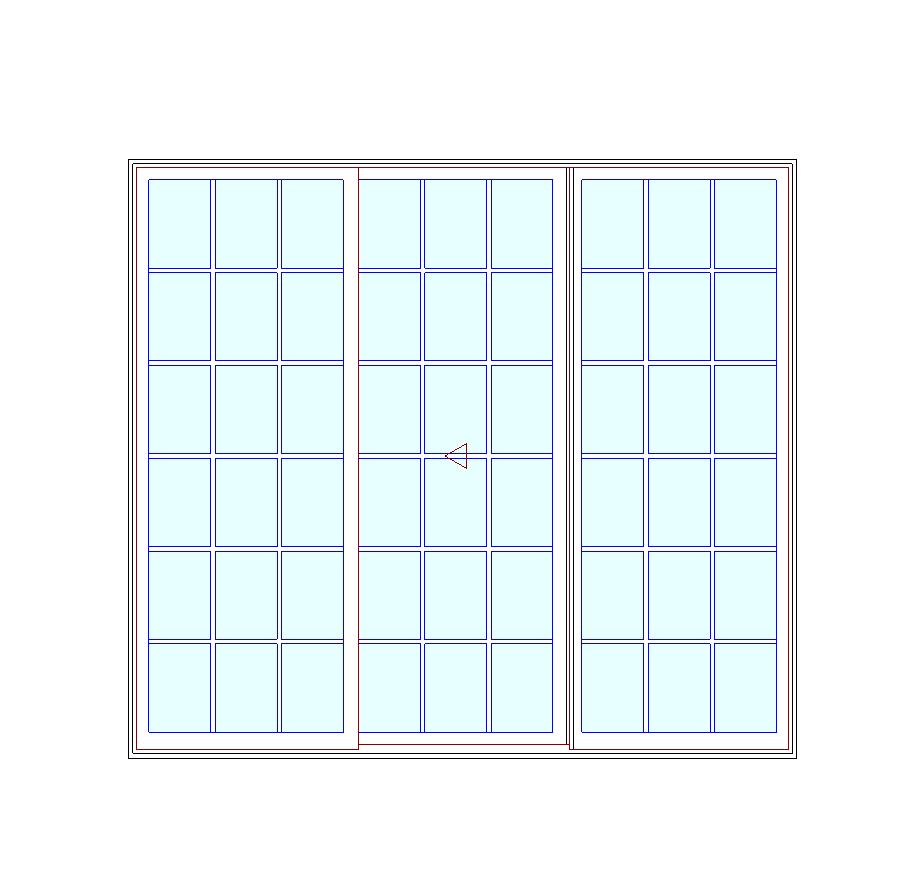 MARVIN Elevate CN 9080 3 Panel Sliding Patio Door 106.5" X 95.5" Ultrex Fiberglass Exterior Wood Interior Clear Tempered Glass Low-E2 With Argon Grilles/Screen Optional