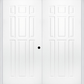 MMI TWIN/DOUBLE 9 PANEL 6'0" X 6'8" FIBERGLASS SMOOTH EXTERIOR PREHUNG DOOR 158