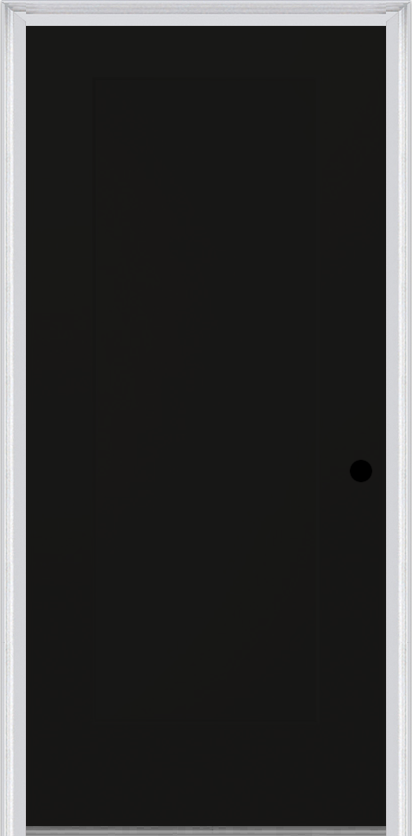 MMI 1 Panel Shaker 6'8" Fiberglass Smooth Exterior Prehung Door 10 SHK