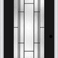 MMI Full Lite 6'8" Fiberglass Smooth Pembrook Patina Decorative Glass Exterior Prehung Door 686