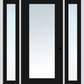 MMI FULL LITE 3'0" X 6'8" FIBERGLASS SMOOTH EXTERIOR PREHUNG DOOR WITH 2 FULL LITE CLEAR GLASS SIDELIGHTS 59