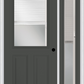MMI 1/2 Lite 2 Panel Raise/Lower Blinds 3'0" X 6'8" Fiberglass Smooth Exterior Prehung Door With 1 Full Lite Glass Raise/Lower Blinds Sidelight 684 RLB 694 RLB