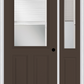 MMI 1/2 Lite 2 Panel Raise/Lower Blinds 3'0" X 6'8" Fiberglass Smooth Exterior Prehung Door With 1 Half Lite Glass Raise/Lower Blinds Sidelight 684 RLB 692 RLB