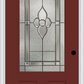 MMI 3/4 Lite 2 Panel 3'0" X 6'8" Fiberglass Smooth Nouveau Nickel Or Nouveau Patina Decorative Glass Exterior Prehung Door 607