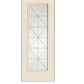 THERMATRU Full Lite 6'8" Or 8'0" Smooth Star Fiberglass Calix Decorative Glass Exterior Prehung Door S2389/S82389 A, C, Or D