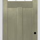 MMI Craftsman 2 Panel Flush Glazed 3'0" X 8'0" Fiberglass Fir Clear Glass Finger Jointed Primed Exterior Prehung Door 801,803, Or 806