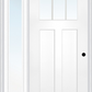 MMI Craftsman 2 Panel Shaker 3'0" X 6'8" Fiberglass Smooth Low-E Glass Exterior Prehung Door With 1 Full Craftsman Lite Clear Or SDL Glass Sidelight 866, 867 SDL, Or 868 SDL