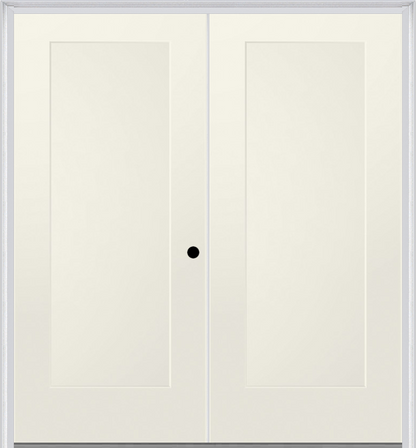 MMI TWIN/DOUBLE 1 PANEL SHAKER 6'8" FIBERGLASS SMOOTH EXTERIOR PREHUNG DOOR 10 SHK