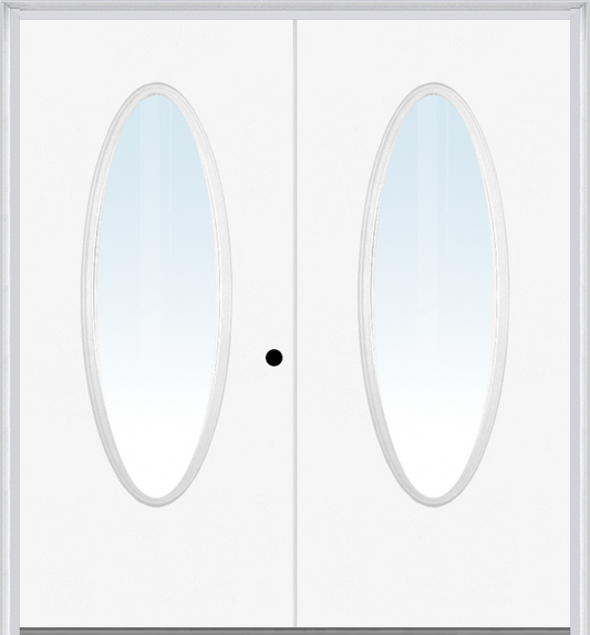 MMI Twin/Double Large Oval 6'8" Builders Classic Fiberglass Exterior Prehung Door 65