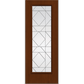 THERMATRU Full Lite 6'8" Fiber Classic Fiberglass Echelon Decorative Glass Exterior Prehung Door Fcm2385 A, C, Or D