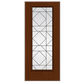 THERMATRU Full Lite 6'8" Fiber Classic Fiberglass Echelon Decorative Glass Exterior Prehung Door Fcm2385 A, C, Or D