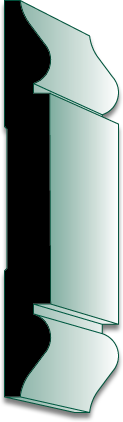 ES5 16' Primed Pine Chair Rail/Backer Molding