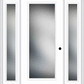 MMI FULL LITE 3'0" X 6'8" TEXTURED/PRIVACY FIBERGLASS SMOOTH EXTERIOR PREHUNG DOOR WITH 2 FULL LITE TEXTURED/PRIVACY GLASS SIDELIGHTS 686