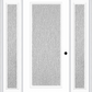 MMI FULL LITE 3'0" X 6'8" TEXTURED/PRIVACY FIBERGLASS SMOOTH EXTERIOR PREHUNG DOOR WITH 2 FULL LITE TEXTURED/PRIVACY GLASS SIDELIGHTS 686