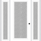 MMI FULL LITE 3'0" X 6'8" TEXTURED/PRIVACY FIBERGLASS SMOOTH EXTERIOR PREHUNG DOOR WITH 2 FULL LITE TEXTURED/PRIVACY GLASS SIDELIGHTS 686
