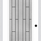 MMI Full Lite 6'8" Fiberglass Smooth Courtyard Nickel Vein Wrought Iron Decorative Glass Exterior Prehung Door 686