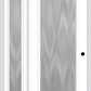 MMI Full Lite 3'0" X 6'8" Textured/Privacy Fiberglass Smooth Exterior Prehung Door With 1 Full Lite Textured/Privacy Glass Sidelight 686