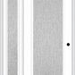 MMI Full Lite 3'0" X 6'8" Textured/Privacy Fiberglass Smooth Exterior Prehung Door With 1 Full Lite Textured/Privacy Glass Sidelight 686